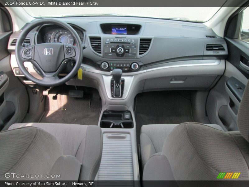 White Diamond Pearl / Gray 2014 Honda CR-V LX