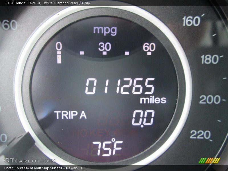 White Diamond Pearl / Gray 2014 Honda CR-V LX