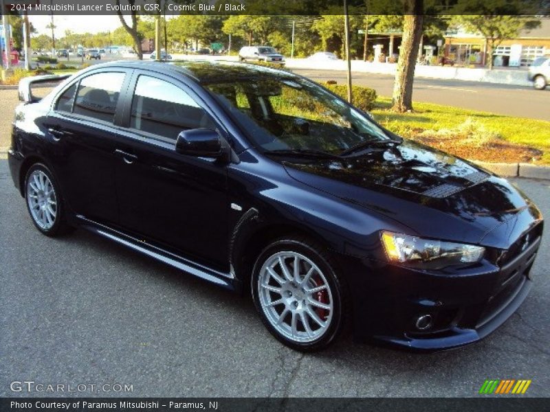 Cosmic Blue / Black 2014 Mitsubishi Lancer Evolution GSR