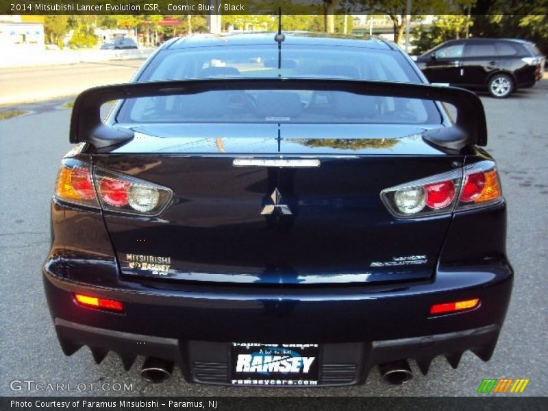 Cosmic Blue / Black 2014 Mitsubishi Lancer Evolution GSR