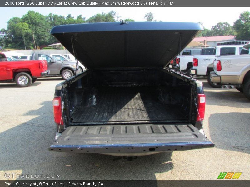 Medium Wedgewood Blue Metallic / Tan 2006 Ford F350 Super Duty Lariat Crew Cab Dually