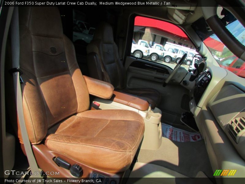 Medium Wedgewood Blue Metallic / Tan 2006 Ford F350 Super Duty Lariat Crew Cab Dually