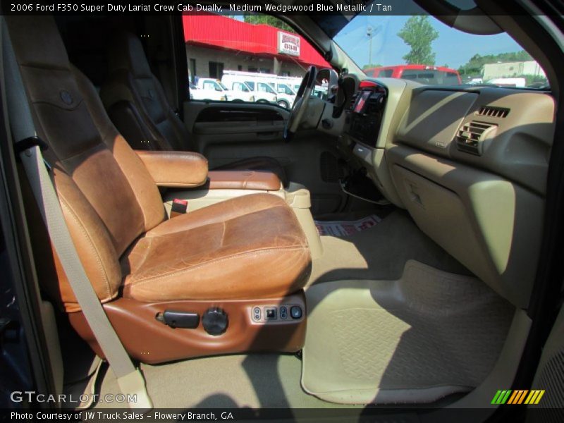 Medium Wedgewood Blue Metallic / Tan 2006 Ford F350 Super Duty Lariat Crew Cab Dually