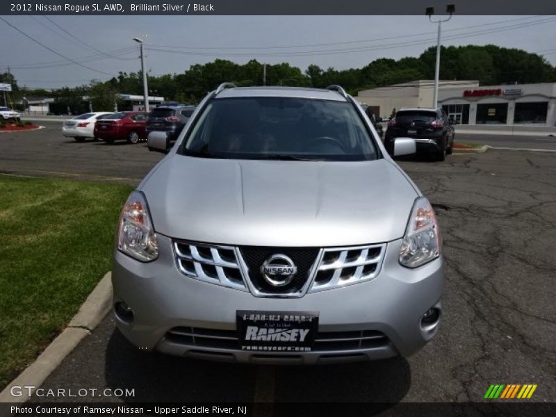 Brilliant Silver / Black 2012 Nissan Rogue SL AWD