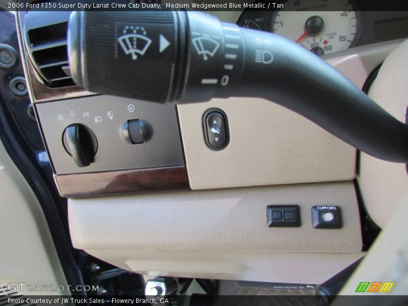 Medium Wedgewood Blue Metallic / Tan 2006 Ford F350 Super Duty Lariat Crew Cab Dually