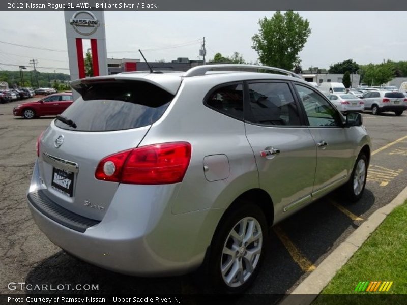 Brilliant Silver / Black 2012 Nissan Rogue SL AWD