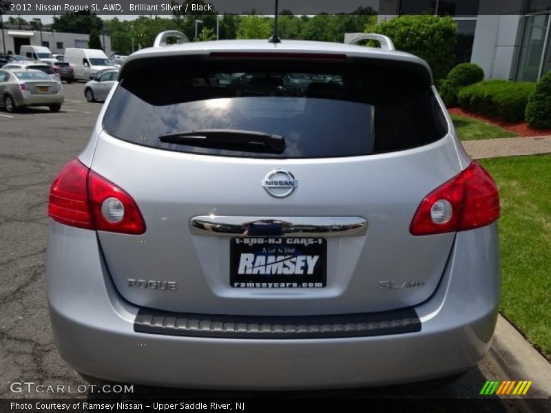 Brilliant Silver / Black 2012 Nissan Rogue SL AWD