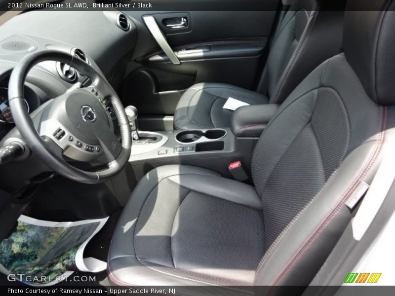 Brilliant Silver / Black 2012 Nissan Rogue SL AWD