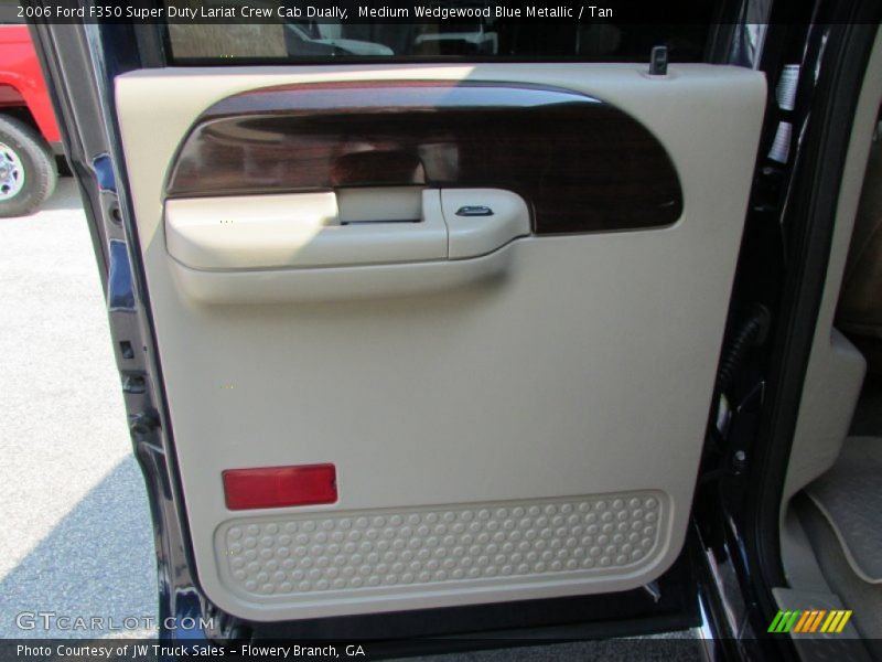Medium Wedgewood Blue Metallic / Tan 2006 Ford F350 Super Duty Lariat Crew Cab Dually