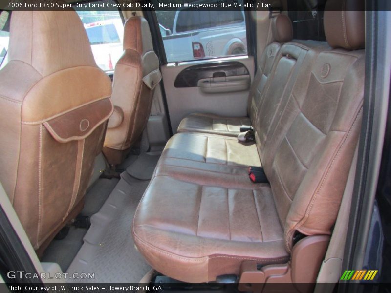 Medium Wedgewood Blue Metallic / Tan 2006 Ford F350 Super Duty Lariat Crew Cab Dually