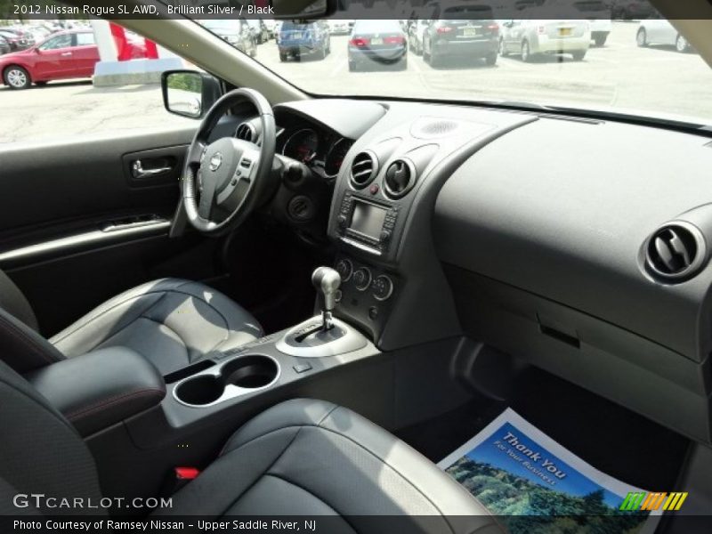 Brilliant Silver / Black 2012 Nissan Rogue SL AWD
