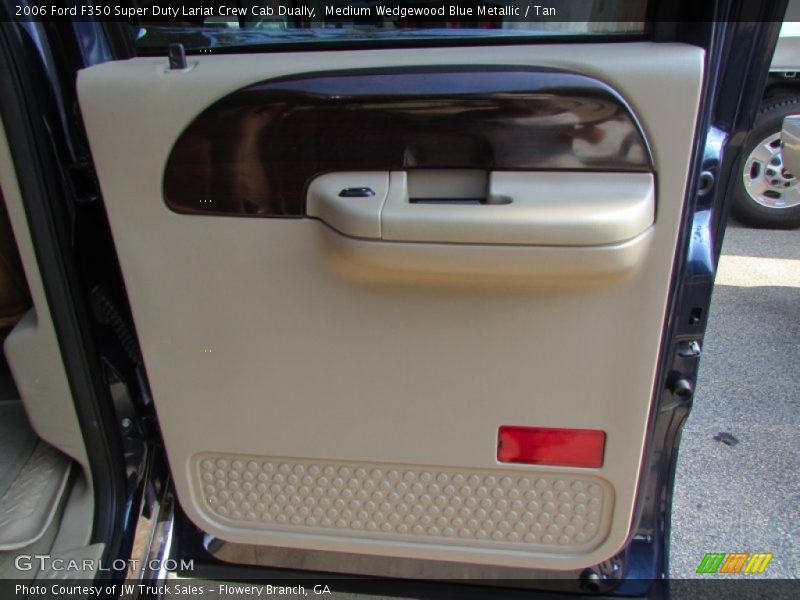 Medium Wedgewood Blue Metallic / Tan 2006 Ford F350 Super Duty Lariat Crew Cab Dually