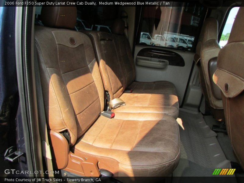 Medium Wedgewood Blue Metallic / Tan 2006 Ford F350 Super Duty Lariat Crew Cab Dually