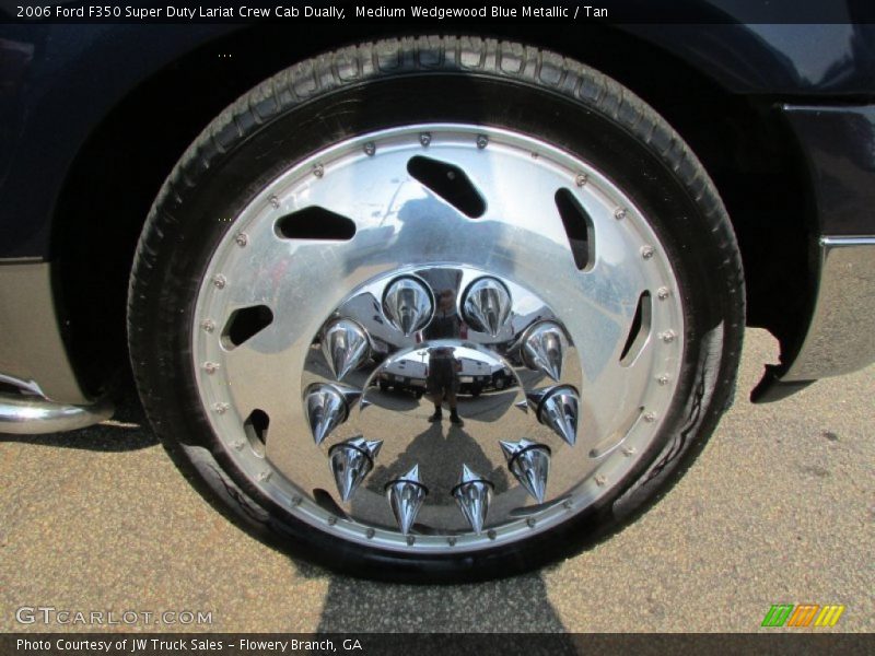 Medium Wedgewood Blue Metallic / Tan 2006 Ford F350 Super Duty Lariat Crew Cab Dually
