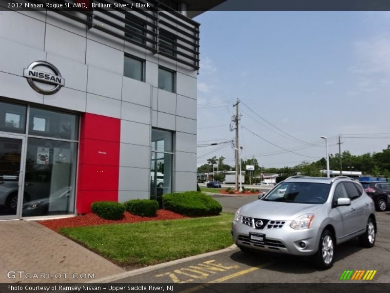 Brilliant Silver / Black 2012 Nissan Rogue SL AWD