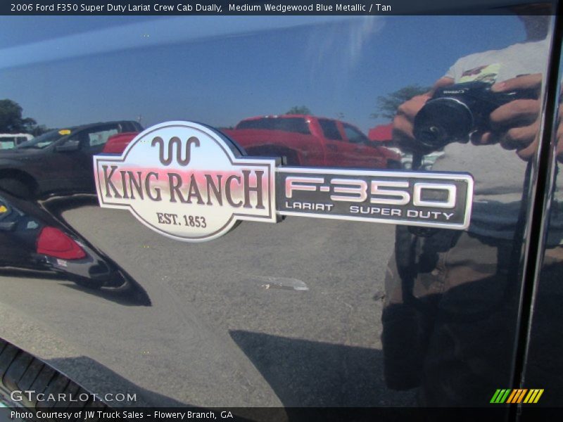 Medium Wedgewood Blue Metallic / Tan 2006 Ford F350 Super Duty Lariat Crew Cab Dually