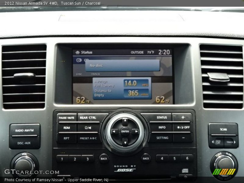 Tuscan Sun / Charcoal 2012 Nissan Armada SV 4WD