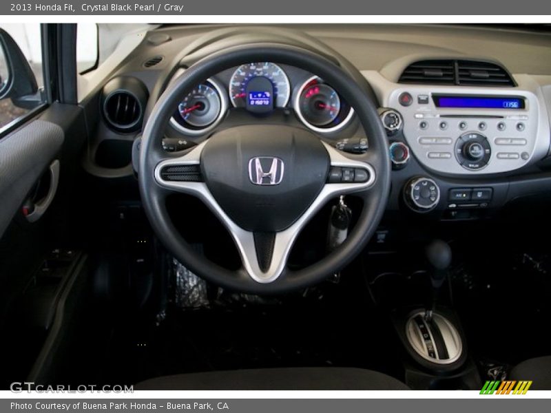Crystal Black Pearl / Gray 2013 Honda Fit