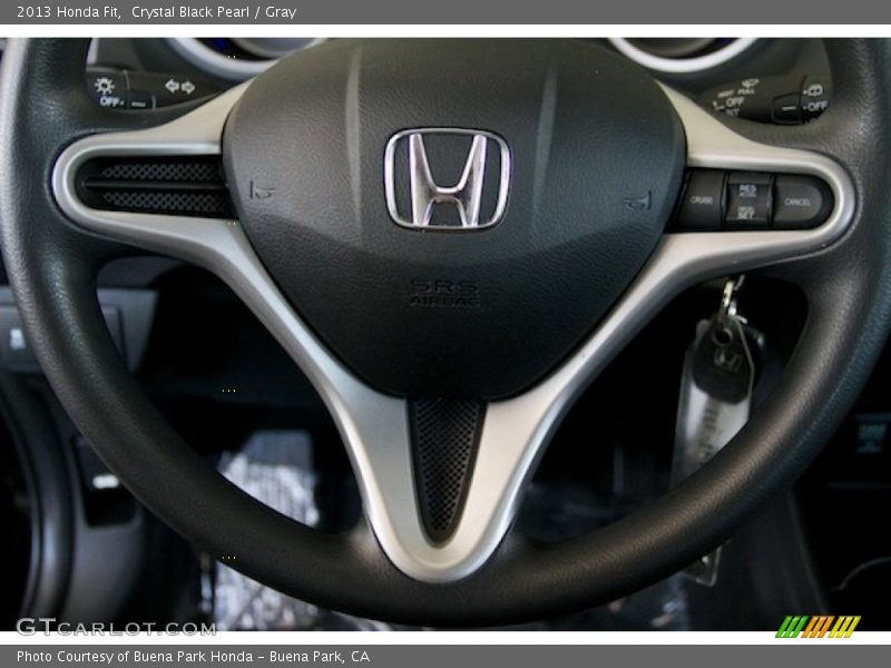 Crystal Black Pearl / Gray 2013 Honda Fit