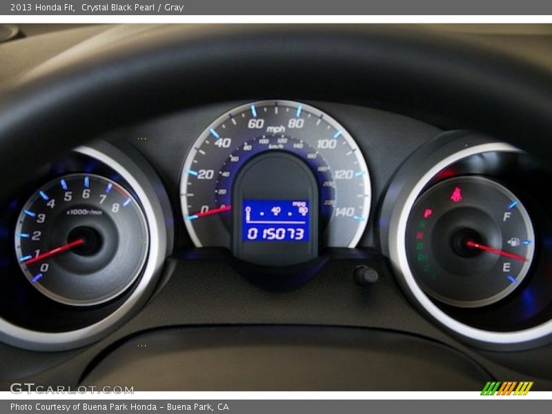 Crystal Black Pearl / Gray 2013 Honda Fit