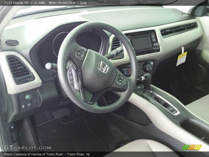 White Orchid Pearl / Gray 2016 Honda HR-V LX AWD