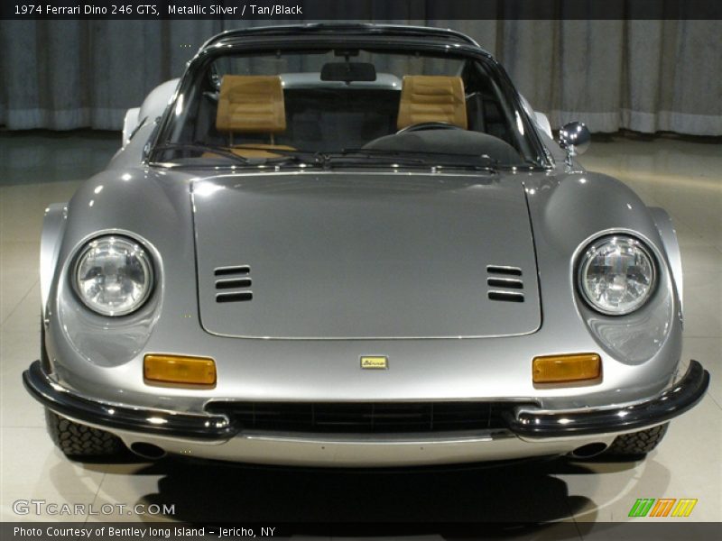 1974 Dino GTS, Metallic Silver / Tan/Black, Front - 1974 Ferrari Dino 246 GTS