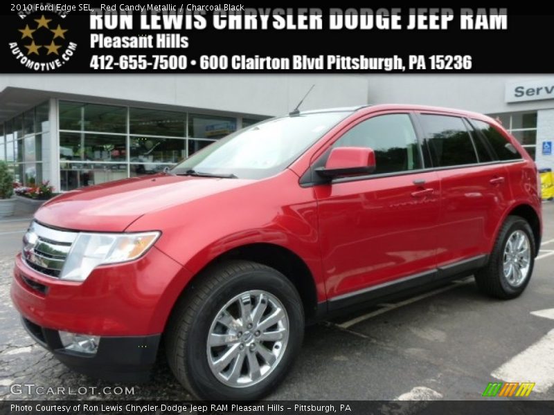 Red Candy Metallic / Charcoal Black 2010 Ford Edge SEL