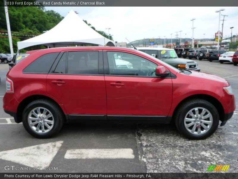Red Candy Metallic / Charcoal Black 2010 Ford Edge SEL