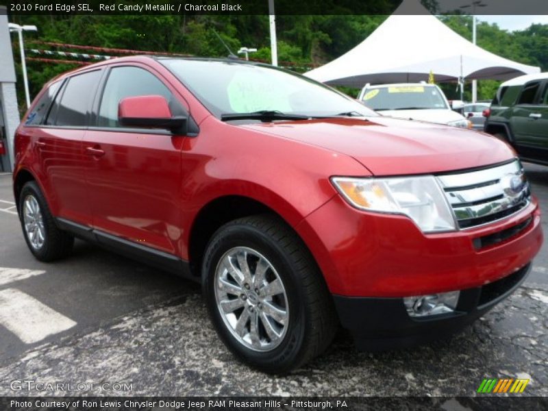 Red Candy Metallic / Charcoal Black 2010 Ford Edge SEL