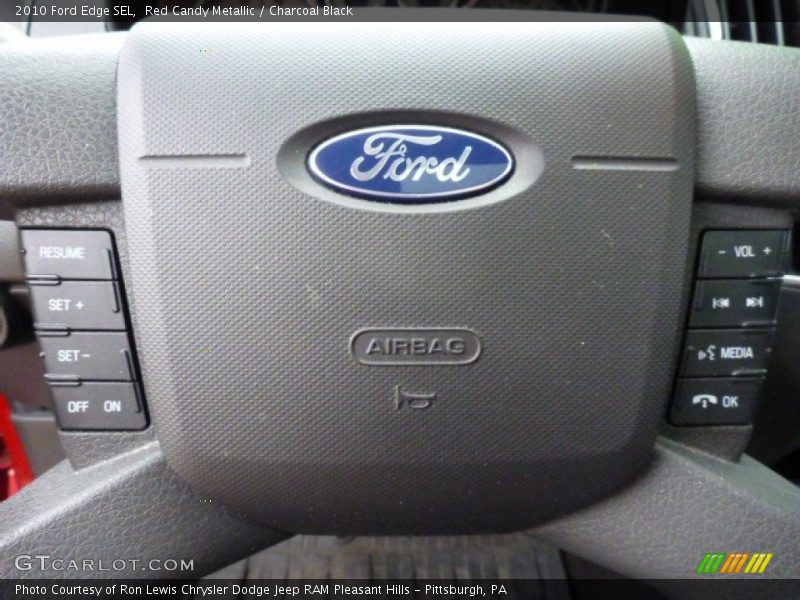 Red Candy Metallic / Charcoal Black 2010 Ford Edge SEL