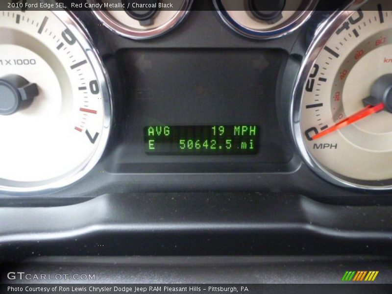 Red Candy Metallic / Charcoal Black 2010 Ford Edge SEL