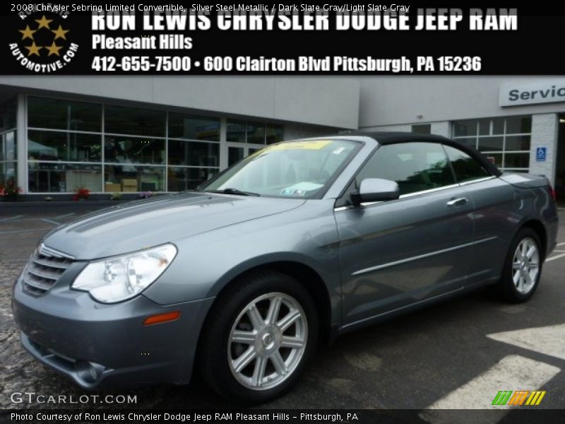 Silver Steel Metallic / Dark Slate Gray/Light Slate Gray 2008 Chrysler Sebring Limited Convertible
