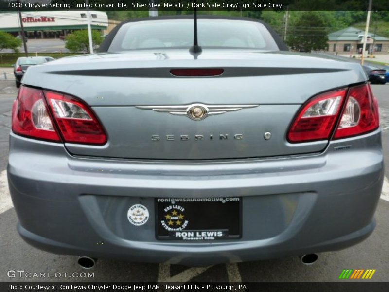 Silver Steel Metallic / Dark Slate Gray/Light Slate Gray 2008 Chrysler Sebring Limited Convertible