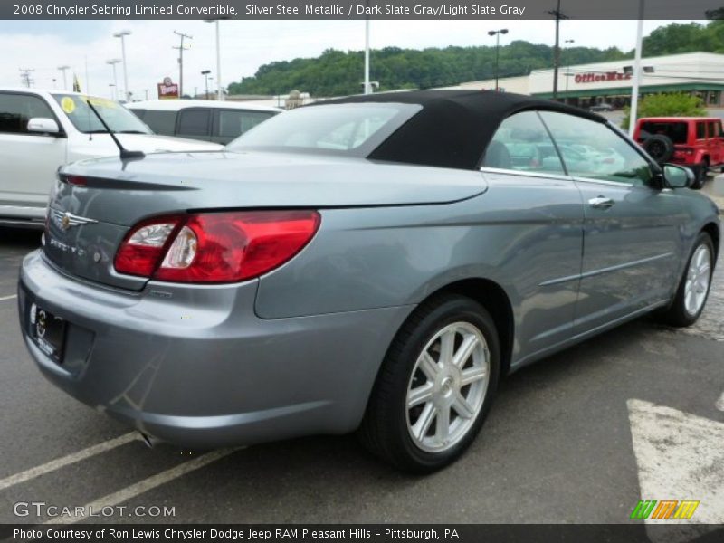 Silver Steel Metallic / Dark Slate Gray/Light Slate Gray 2008 Chrysler Sebring Limited Convertible