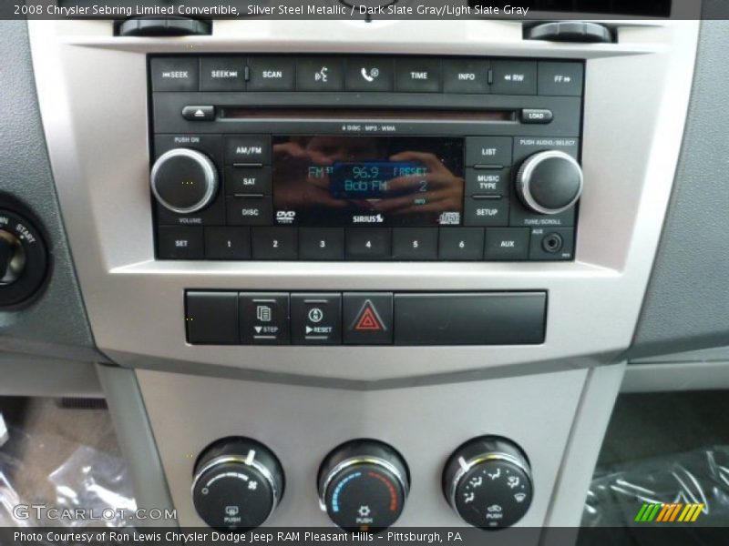 Silver Steel Metallic / Dark Slate Gray/Light Slate Gray 2008 Chrysler Sebring Limited Convertible