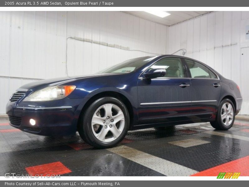 Opulent Blue Pearl / Taupe 2005 Acura RL 3.5 AWD Sedan