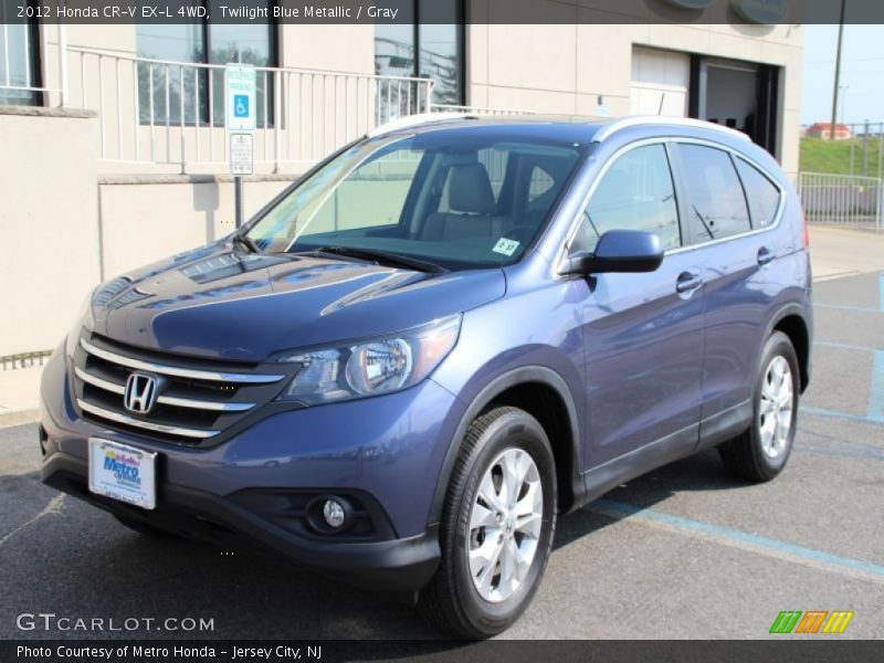 Twilight Blue Metallic / Gray 2012 Honda CR-V EX-L 4WD