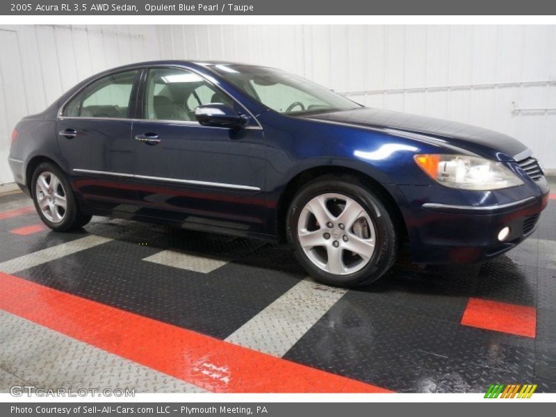 Opulent Blue Pearl / Taupe 2005 Acura RL 3.5 AWD Sedan