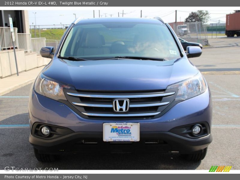 Twilight Blue Metallic / Gray 2012 Honda CR-V EX-L 4WD