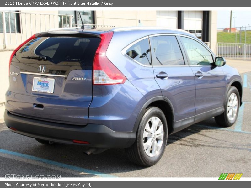 Twilight Blue Metallic / Gray 2012 Honda CR-V EX-L 4WD