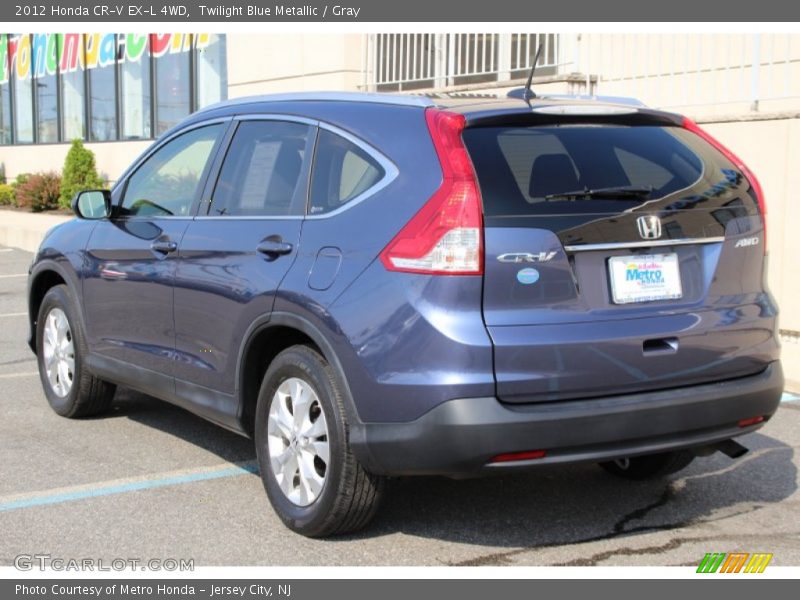 Twilight Blue Metallic / Gray 2012 Honda CR-V EX-L 4WD