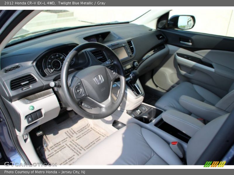 Twilight Blue Metallic / Gray 2012 Honda CR-V EX-L 4WD