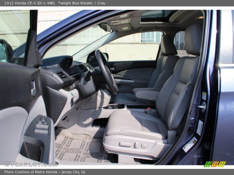 Twilight Blue Metallic / Gray 2012 Honda CR-V EX-L 4WD