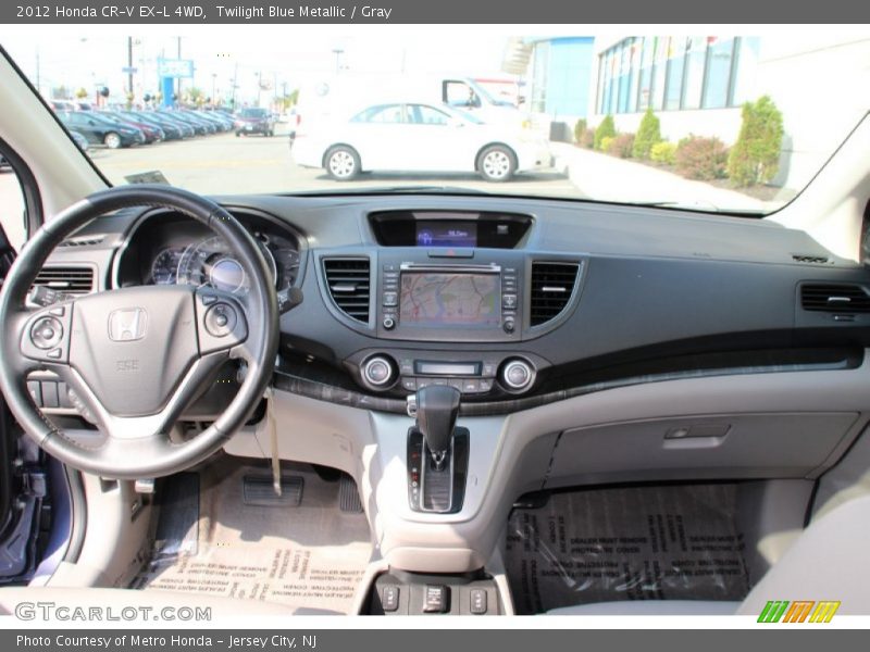 Twilight Blue Metallic / Gray 2012 Honda CR-V EX-L 4WD
