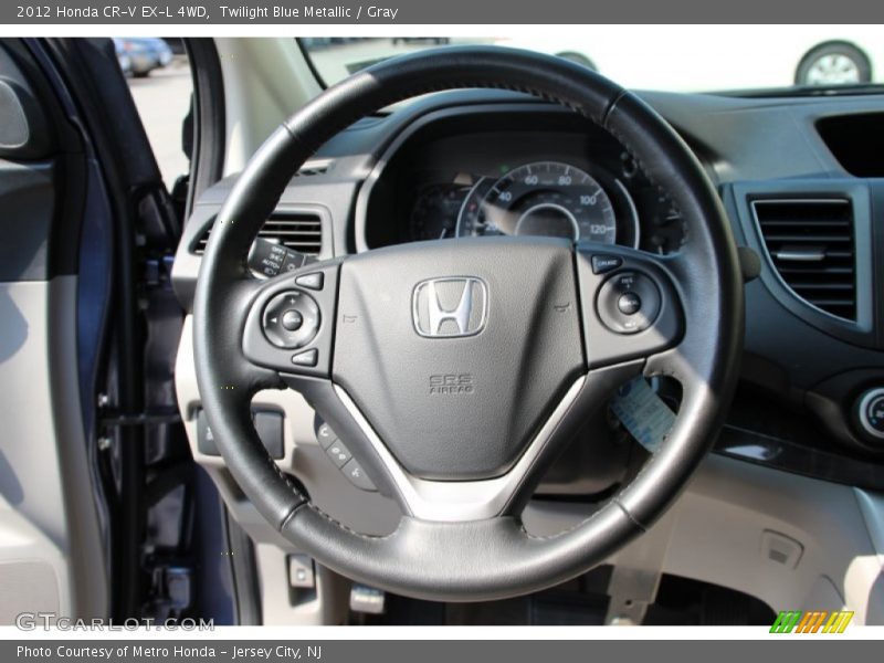 Twilight Blue Metallic / Gray 2012 Honda CR-V EX-L 4WD