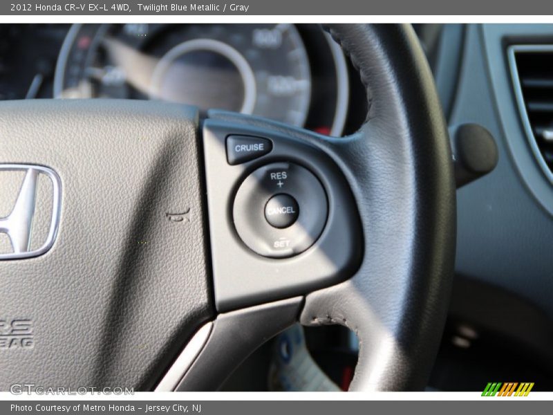 Twilight Blue Metallic / Gray 2012 Honda CR-V EX-L 4WD