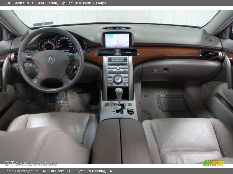 Opulent Blue Pearl / Taupe 2005 Acura RL 3.5 AWD Sedan