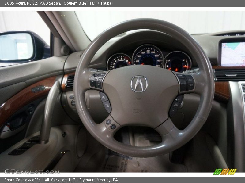 Opulent Blue Pearl / Taupe 2005 Acura RL 3.5 AWD Sedan