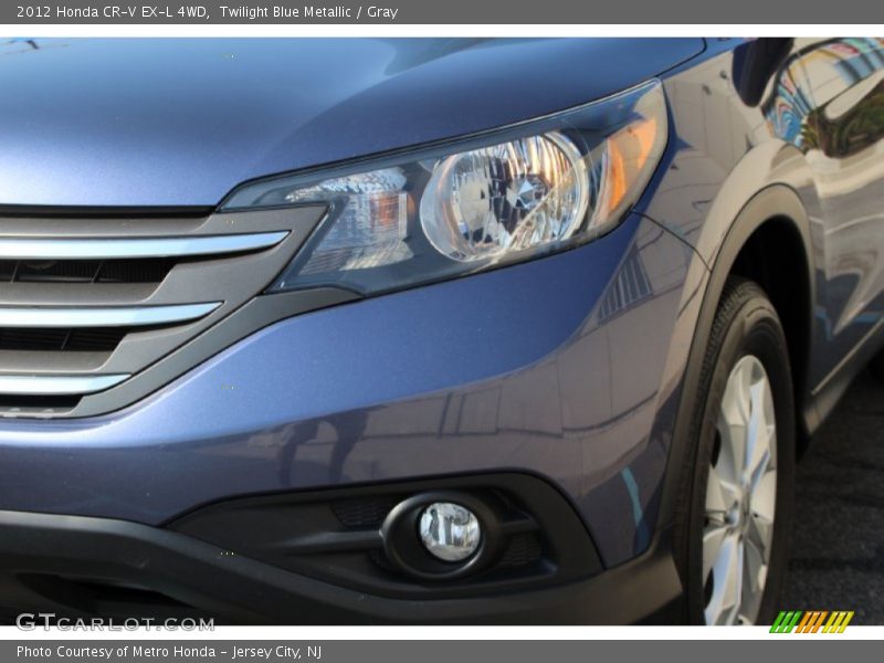 Twilight Blue Metallic / Gray 2012 Honda CR-V EX-L 4WD