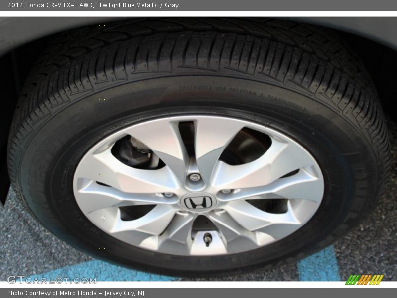 Twilight Blue Metallic / Gray 2012 Honda CR-V EX-L 4WD